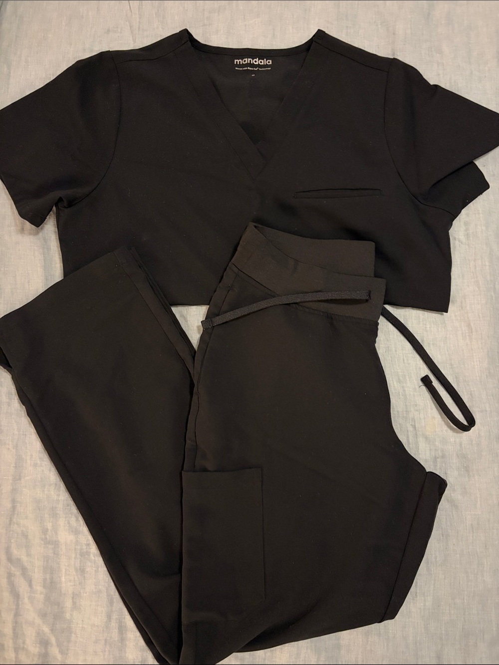 Mandala black scrub set